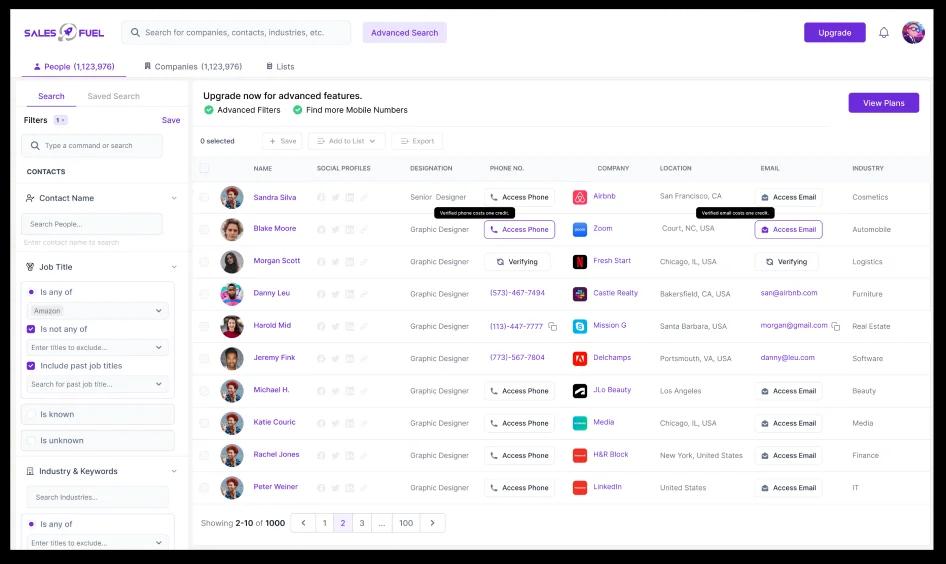 Advanced search filters in Orion